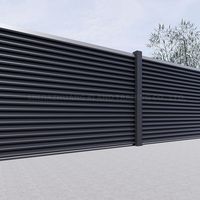 Clôture de sécurité et d'intimité en alliage d'aluminium à persiennes - Écologique, très populaire, revêtue, pour extérieur, dimensions personnalisables