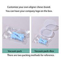 Nouvel arrivage d'aligneur orthodontique Chewies boîtes en plastique colorées en forme d'étoile pour les dents de morsure dentaire Chewies