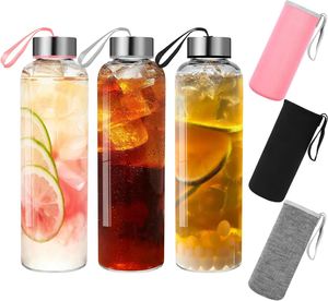 Botella de Vidrio de Borosilicato Popular de 350 ml, 500 ml, 750 ml, 1000 ml, a Prueba de Fugas, Libre de BPA, Tapas de Rosca Hechas a Mano, Personalizables - Product Image 5