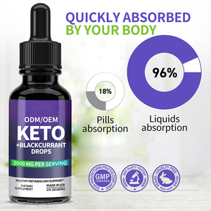 Extrait de plantes Keto Drops Private Label Keto Supplément Huile naturelle de graines de cassis - Product Image 2