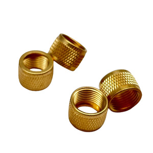 Tuercas moleteadas de latón mecanizadas por CNC M6 chapadas en oro para accesorios de conectores de robots - Product Image 3