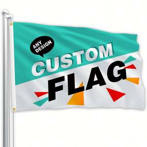 Poliéster 100D personalizado de cualquier tamaño, cualquier logotipo, cualquier diseño, banderas personalizadas de doble cara individuales, pancartas - Product Image 2