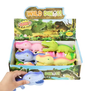 Wholesale Factory Dinosaur Stress Reliever Pinky Decompression Dinosaur <b>Squeeze</b> Squishy Toys for Kids Boys and Girls - Product Image 1