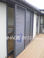Fenêtres à volets roulants, volets roulants haute sécurité, volets bon marché pour maison, villa, boîtier en aluminium, volets roulants en bois