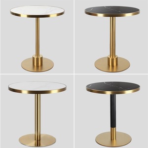 Ekintop Modern Design Nordic Night Club White Beer <strong>Table</strong> Metal Frame Coffee Cocktail Marble <strong>Round</strong> Golden Bar <strong>Table</strong> - Product Image 4