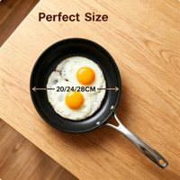 Poêle à frire en aluminium avec logo personnalisé OEM, revêtement céramique antiadhésif, base à induction, vente en gros d'ustensiles de cuisine