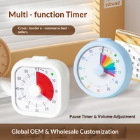 Gleicher Stil Little Dimples Visueller Timer für Kinder Countdown zur Selbstdisziplin mit Cross-Screen-Timing-Alarm aus ABS-Material Quadratisch