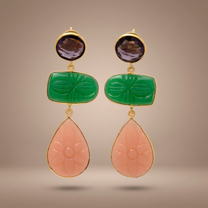 Pendientes de Aro de Acero Inoxidable Hechos a Mano, Chapados en Oro Rosa con Circonita, Pendientes Clásicos de Moda Boho para Niños - Product Image 3