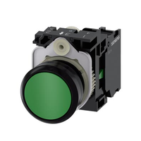 Interrupteur à bouton-poussoir 3SU1100-0AB40-1BA0, bouton-poussoir rond vert de 22 mm, à clé plate, Siemens Plc, vente chaude, neuf, original, en stock