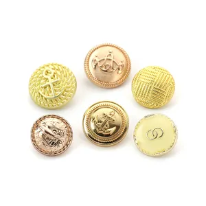 High Quality Buttons Zinc Alloy Custom Logo Snap Buttons Embossed Metal Jeans Button For Clothes