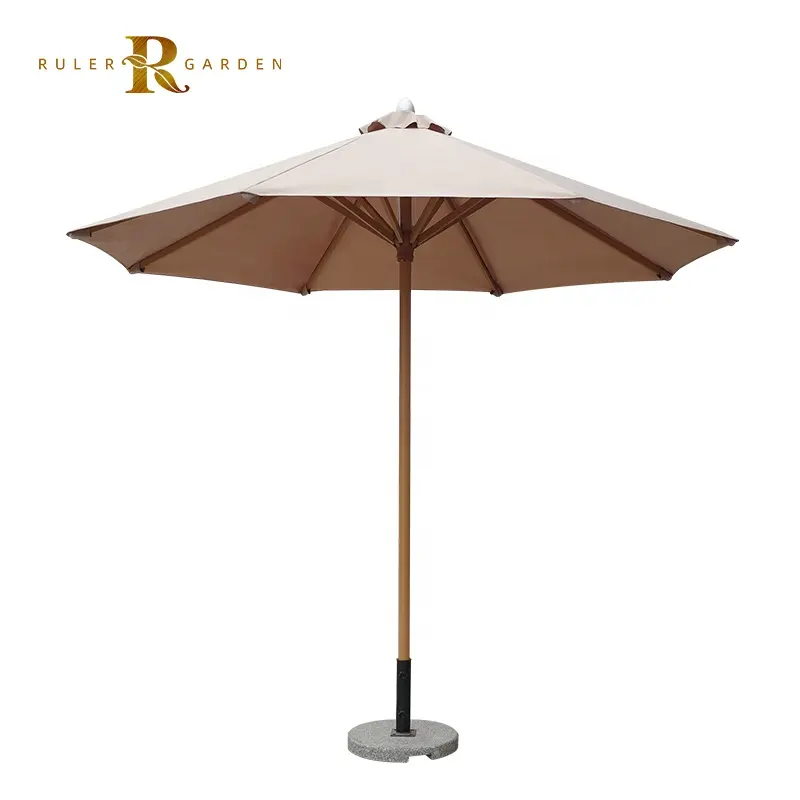 Kunden spezifische LOGO Round Mid Pole Umbrella Outdoor Garten Commercial Patio Umbrella Sonnenschirm