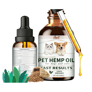 Huile de chanvre OEM pour chiens et chats, gouttes pour soulager l'anxiété et le stress avec oméga 3-6-9, l'huile de chanvre aide à soulager la douleur, le stress, le sommeil, apaisement - Product Image 1