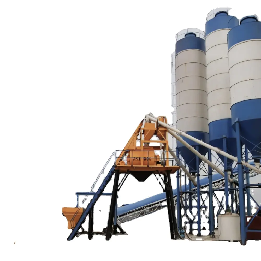 Foundation-Free Concrete mixing Plant with Lifting hopper HZS 25/35/50 Batching machinery