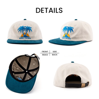 Casquette de baseball en velours côtelé à 5 panneaux avec logo personnalisé, visière plate et cordon, vente en gros directe usine