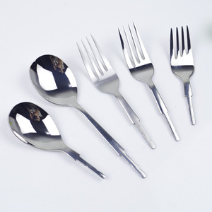 Service de Couverts de Luxe en Acier Inoxydable 304, Poli Miroir, Réutilisables, Lavables au Lave-Vaisselle, Idéal pour Mariages et Dîners - Product Image 1