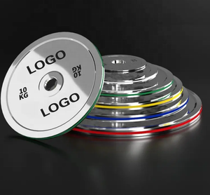 Placa de acero duradera, barra de gimnasio calibrada, disco de parachoques de competición de levantamiento de pesas de 50mm para entrenamiento físico - Product Image 3