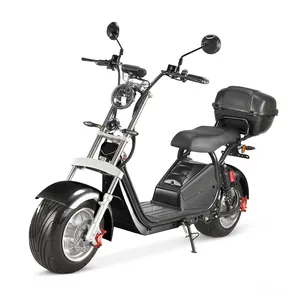 CEE COC scooter électrique chopper pour Adulte deux roues 1500w 2*60v 20ah batterie électrique moto scooter citycoco avec coffre