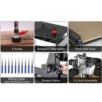 Mesin CNC Router Desktop Baru 4540 500W Spindle untuk Pengerjaan Kayu, Mini Mesin Ukir Dioda untuk Akrilik, Plastik, Kayu Lapis, Kertas, dan Semikonduktor