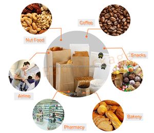 ถุงกระดาษคราฟท์เกรดอาหารแบบกำหนดเองที่มีการป้องกันน้ำมันและหนาสำหรับขนมปังปิ้งแฮมเบอร์เกอร์ร้านขายยา - Product Image 5