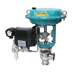 Vanne <span class=keywords><strong>de</strong></span> régulation pneumatique sanitaire en acier inoxydable 304, type à piston, à chargement rapide, à commande proportionnelle du débit, pour vapeur, avec <span class=keywords><strong>soupape</strong></span> <span class=keywords><strong>de</strong></span> <span class=keywords><strong>sécurité</strong></span> - Product Image 2