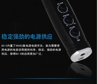 Microphone à condensateur XU-2 avec alimentation fantôme 48V, micro vocal de studio cardioïde pour l'enregistrement, le podcasting et le doublage