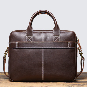 Maletín de Cuero Genuino para Hombre, Estilo Ejecutivo, de Cuero Curtido Vegetal, Bolso de Hombro de Piel de Vaca, para Portátil, Gran Venta - Product Image 4