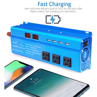 Convertisseur de puissance Lvyuan 12v 24v vers 110v 120v 1000w 2000w Convertisseur de puissance à onde sinusoïdale pure multi-prises avec 4 ports USB