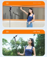 Support de téléphone portable réglable rose compatible Bluetooth avec lumière LED circulaire, antidérapant, idéal pour les selfies et les diffusions TikTok