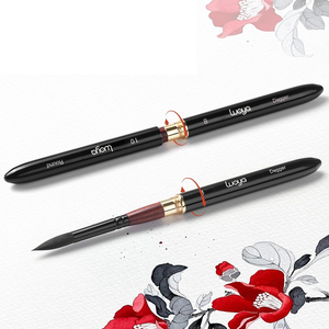 Pennelli <span class=keywords><strong>a</strong></span> Olio da Viaggio <span class=keywords><strong>a</strong></span> Doppia Punta Fumuui, Set da 3 con Setole in Nylon, 6 Punte Versatili, Manico in Legno, Custodia in Pelle per Pittura - Product Image 5