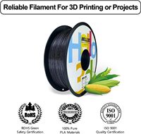 Filamentos PLA Brillantes HELLO3D, Filamento Negro con Purpurina de 1.75mm, Filamento Brillante para Impresión 3D con Efecto Cielo Estrellado