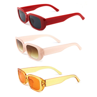 Lunettes de Soleil Vintage Rectangulaires en PC pour Femmes, Style Classique, Monture Tendance, Protection UV, Avec Logo Personnalisé, Petites Montures, Vente en Gros