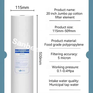 Cartouches filtrantes à eau en PP soufflé par fusion Jumbo 1 et 5 microns neuves pour la purification des restaurants dans les usines de fabrication d'hôtels - Product Image 2