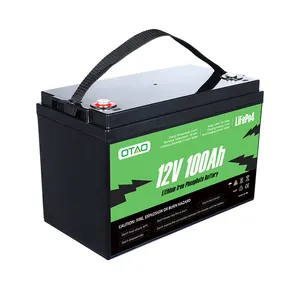 Manufacturer 12V 100Ah Lifepo4 Battery Pack Baterias De Litio Deep Cycle Lithium Ion Cells Batteries Solar Energy Storage System