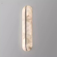 Lampe murale de luxe nordique pour chambre à coucher, en cuivre, avec marbre espagnol, installation encastrée, LED pour maison, bureau, couloir, escalier