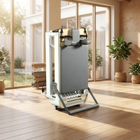 Reformer de Pilates pliable multifonction en aluminium pour la maison, avec design durable et réglable pour l'entraînement corporel, garantie 10 ans - En promotion