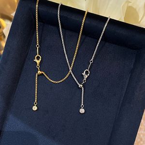 Chaîne de clavicule en argent massif S925 avec pendentif en platine ajustable à motif de clé, chaîne à maillons universelle, bijoux assortis - Product Image 2