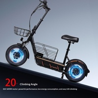 Trottinette en alliage d'aluminium de 14 pouces avec siège arrière, portable, amortissante et pliable, expédition directe depuis l'entrepôt étranger