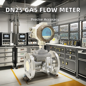 Dn40 स्टेनलेस स्टील डिजिटल गैस टरबाइन प्रवाह मीटर उच्च सटीकता Lcd डिस्प्ले ओएम फ्लैंगेड कनेक्शन 4-20 मा आउटपुट नाइट्रोजन - Product Image 6