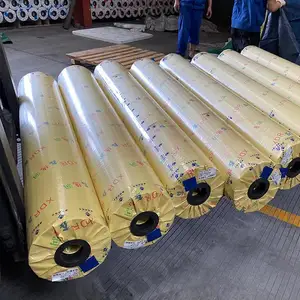 Pemasok Cina Benang Kekuatan Tinggi Pencetakan Frontlit Bahan Flex Hot Laminating 440gsm Spanduk Jala PVC Flex Banner Roll