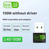 Receptor Inalámbrico USB de 150Mbps, Tecnología Inalámbrica, Receptor WLAN Externo, Adecuado para Adaptador Receptor de 2.4GHz para Computadora Portátil