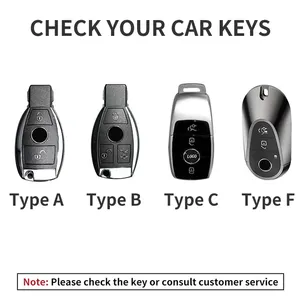 Funda para <span class=keywords><strong>Llave</strong></span> de Coche <span class=keywords><strong>Mercedes</strong></span> Benz <span class=keywords><strong>Clase</strong></span> A, <span class=keywords><strong>C</strong></span>, E, S, G, GLC, CLE, CLA, GLB, GLS, W177, W205, W206, W213, W222, W223, C260, X167, AMG - Product Image 3