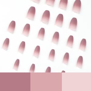 12 faux ongles en acrylique style français, romantiques, artistiques, en forme d'amande, couleur bonbon, à coller, pour rendez-vous et soirées - Product Image 4