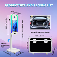 Nouvelle cabine photo DSLR électrique avec écran tactile de 21,5 pouces, machine de photomaton portable, photomaton selfie