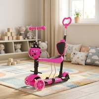 Offre Spéciale : Trottinette Pliable pour Enfants avec Design Adorable, Hauteur Réglable, Barre de Poussée, Roues Lumineuses en PU – Jouet Sûr pour Bébé, Idéal pour l'Extérieur
