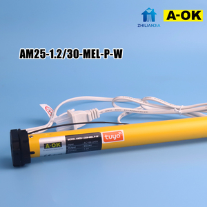 Motor Tubular Inteligente WiFi Tuya de 25 mm A-OK, Control por Voz a través de Aplicación, Compatible con Alexa y Google Home, Persianas Enrollables Electrónicas con Límite Electrónico Silencioso OEM - Product Image 1