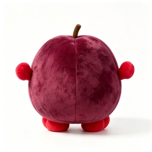 Peluche de fruta personalizado, lindo peluche de ciruela, peluche de ciruela morada, juguete de peluche de ciruela, peluche de fruta redondo - Product Image 2