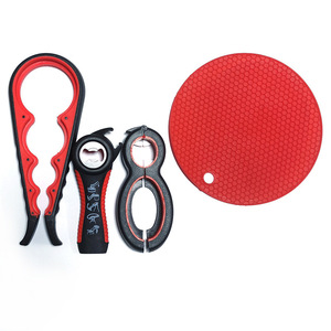 Ensemble d'<span class=keywords><strong>ouvre</strong></span>-boîtes 4-en-1, outils de cuisine multifonctionnels pour ouvrir facilement les bouteilles de bière, les bocaux et les <span class=keywords><strong>noix</strong></span> - Product Image 1