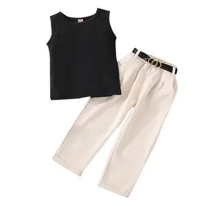 Nieuwe Stijl Casual Meisjes Kleding Sets Mode Kids 2 Stuk Sets Meisjes Zomer Comfortabele Meisjes Kleding Sets 8 Tot 9 Jaar Oud