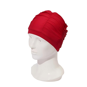 <span class=keywords><strong>Gorro</strong></span> <span class=keywords><strong>de</strong></span> Natación con Volantes Grandes y Diseño Floral en Color Puro - Nailon Suave, Duradero y Elástico, Espacioso para Cabello Largo, Unisex, para Playa y <span class=keywords><strong>Piscina</strong></span> - Product Image 5