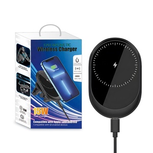Frete Grátis 15W Carregamento Rápido Magnético Wireless <span class=keywords><strong>Car</strong></span> Holder Phone <span class=keywords><strong>Charger</strong></span> Magnet Carregador de carro sem fio para 15 14 13 12 - Product Image 6